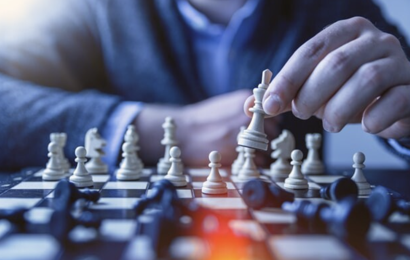 man playing chess