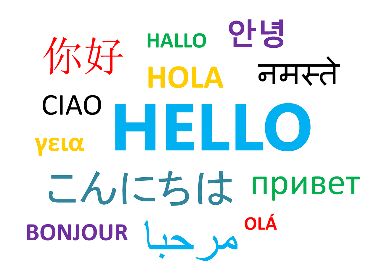 The word hello in various languages
